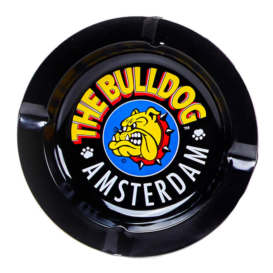 The Bulldog Original Black Metal Ashtray